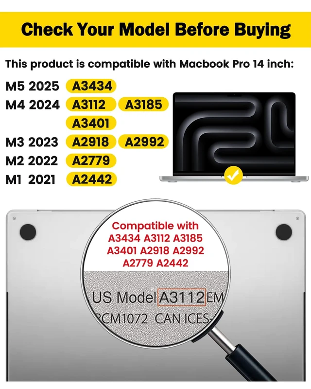 Alt view image 7 of 7 - 360° Privacy Screen Protector Compatible with MacBook Pro 14 inch (2025-2021, M5 M4 M3 M2 M1 Pro Max Chip), Anti Peeping Anti Glare and Anti Blue Light Laptop Privacy Screen Shield