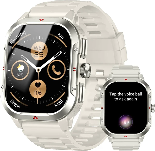 Main image of Smart Watch for Men Android/iPhone, 2.06" HD Anti-impact Touchscreen GPS Smartwatch with Heart Rate/SpO2/Sleep/Monitor, Answer/Make Call/Notifications, Fitness Watch IP68 Waterproof, 100+ Sport Mode
