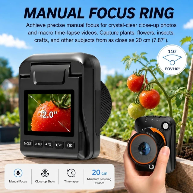 Alt view image 4 of 6 - Time Lapse Camera WiFi 4K Timelapse Camera Construction Long Battery Life Timelapse Camera Outdoor Waterproof Case IP66,110°Wide Angle,Rechargeable for Record Outdoor Construction,Plant Growth 32GB