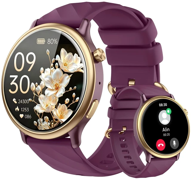 Main image of Smart Watch for Women Samsung iPhone Compatible: 1.32" AMOLED Smartwatch for Android Phones (Answer/Make) Fitness Tracker Heart Rate/Sleep/SpO2 Monitor Watches for Women IP68 Waterproof 130+Sport Mode