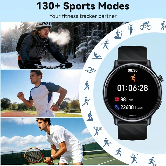 Alt view image 5 of 7 - Smart Watch for Women Samsung iPhone Compatible: 1.32" AMOLED Smartwatch for Android Phones (Answer/Make) Fitness Tracker Heart Rate/Sleep/SpO2 Monitor Watches for Women IP68 Waterproof 130+Sport Mode