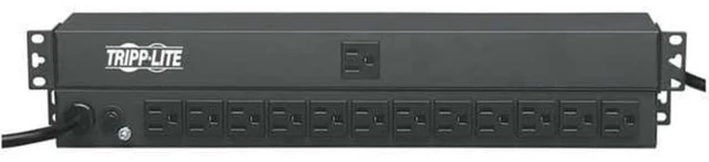 Main image of Eaton PDU1215 1U Rack Mount PDU Power Strip, 1800W, 120V, 13 Outlets, 15ft Cord, 15A Circuit Breaker, Power Distribution for Server Racks, NEMA 5-15 Outlets & Power Cord