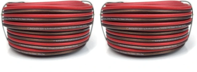 Main image of Kord Speaker Kable 16 Gauge Oxygen Free Copper Speaker Wire 50' Red/Black (Pack of 2)