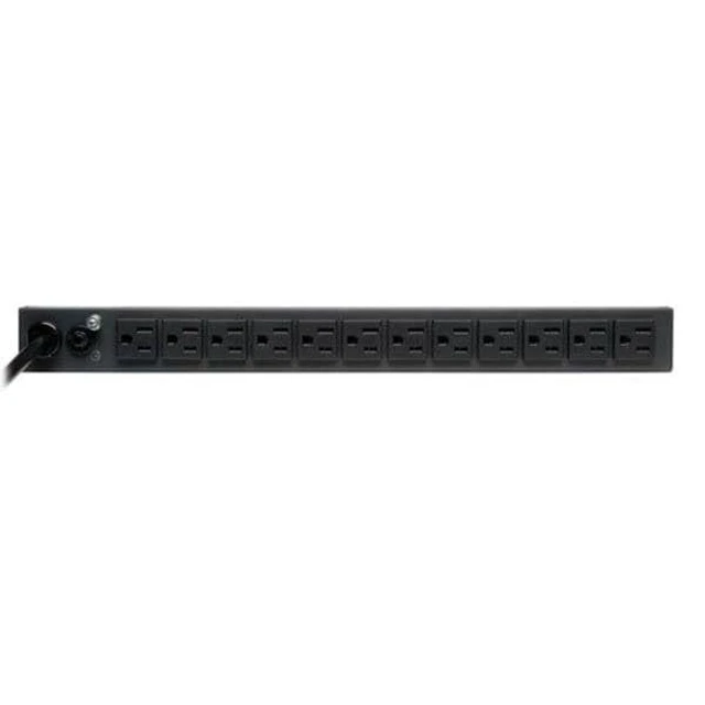 Alt view image 3 of 4 - Eaton PDU1215 1U Rack Mount PDU Power Strip, 1800W, 120V, 13 Outlets, 15ft Cord, 15A Circuit Breaker, Power Distribution for Server Racks, NEMA 5-15 Outlets & Power Cord