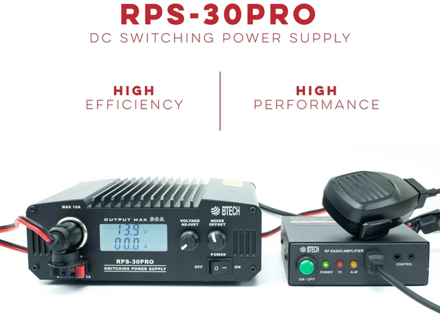 Alt view image 5 of 7 - RPS-30PRO 30 Amp Regulated Universal Compact Bench Power Supply, AC-to-DC Power Convertor, 13.8V (9~15VDC Adjustable) with Noise Offset Adjustment, Includes Multiple Power Connections