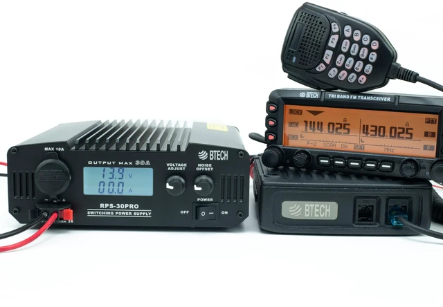 Alt view image 6 of 7 - RPS-30PRO 30 Amp Regulated Universal Compact Bench Power Supply, AC-to-DC Power Convertor, 13.8V (9~15VDC Adjustable) with Noise Offset Adjustment, Includes Multiple Power Connections