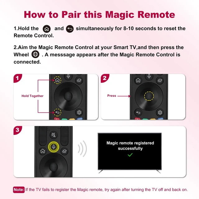 Alt view image 3 of 7 - for LG TV Remote Replacement, for All 2019-2025 LG Magic Remote Control for Smart TVs with Voice and Pointer Function
