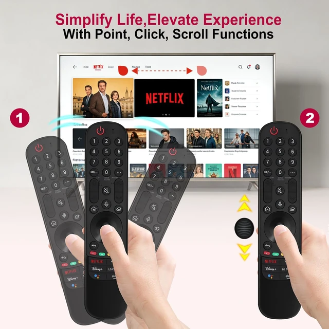 Alt view image 4 of 7 - for LG TV Remote Replacement, for All 2019-2025 LG Magic Remote Control for Smart TVs with Voice and Pointer Function