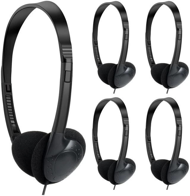 Main image of Kids Headphones Bulk 30 Pack for School Students Children Teen Boys Girls,Wholesale Headphones for Classroom Earphones,Group Learning, Computer Lab, Library, Online Lesson and Testing (Black)