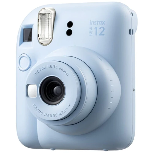 Alt view image 3 of 7 - INSTAX Mini 12 Instant Film Camera Pastel Blue Bundled with INSTAX Mini Instant Film 40 Exposures + Instax Accessory Bundle + AA Batteries + Cleaning Cloth (10 Items)
