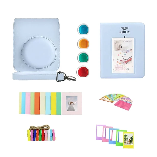 Alt view image 7 of 7 - INSTAX Mini 12 Instant Film Camera Pastel Blue Bundled with INSTAX Mini Instant Film 40 Exposures + Instax Accessory Bundle + AA Batteries + Cleaning Cloth (10 Items)