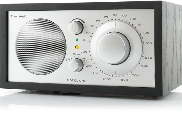 Alt view image 2 of 7 - Model One AM/FM Table Radio (Black Ash/Silver)