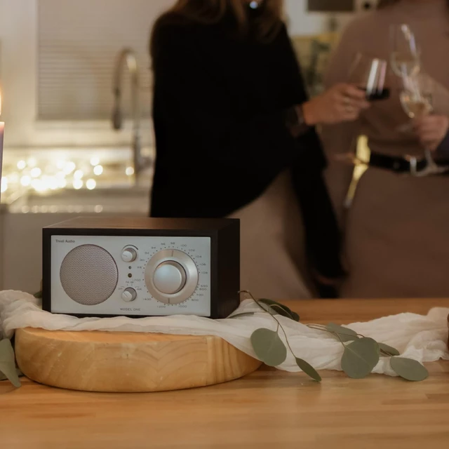 Alt view image 4 of 7 - Model One AM/FM Table Radio (Black Ash/Silver)