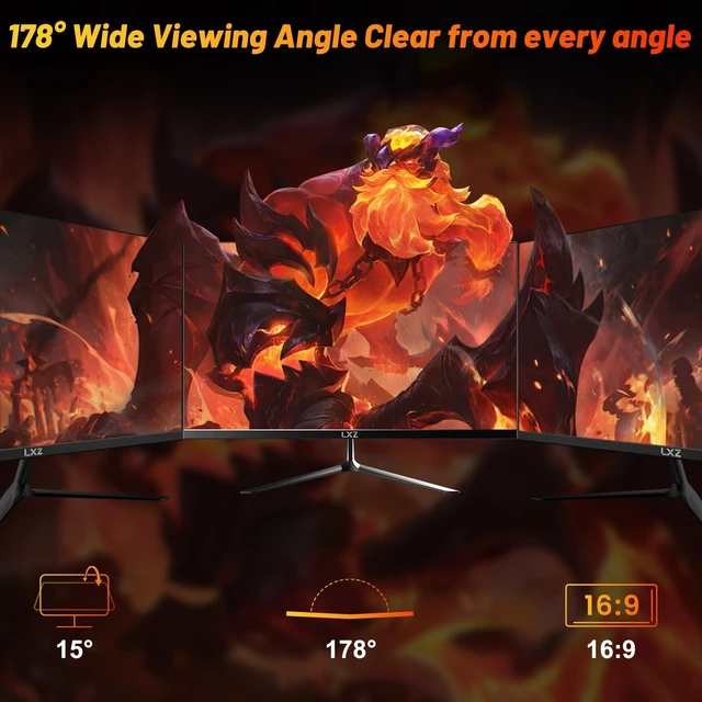 Alt view image 5 of 7 - 24.5 Inch 300Hz 240Hz Gaming Monitor, FHD 1920x1080 VA Panel 1ms Computer Monitor, HDR Mode, Adaptive sync, FreeSync Compatible DP x2, HDMI x2, Ultra Thin Triangle Base, VESA 75mm x 75mm