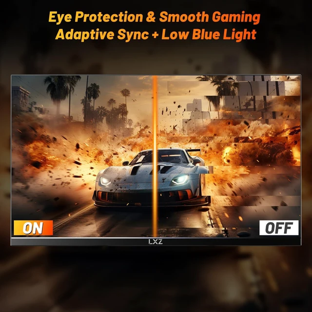 Alt view image 6 of 7 - 24.5 Inch 300Hz 240Hz Gaming Monitor, FHD 1920x1080 VA Panel 1ms Computer Monitor, HDR Mode, Adaptive sync, FreeSync Compatible DP x2, HDMI x2, Ultra Thin Triangle Base, VESA 75mm x 75mm