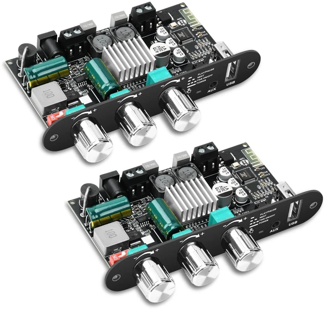 Main image of 2PCS ZK-1001U Mono Bluetooth Amplifier Board w/TWS, 100W Peak Power Home Audio Amplifier Board,Wide Voltage Input 9-24V,Supports USB/AUX/Bluetooth Input for DIY Wireless Speaker