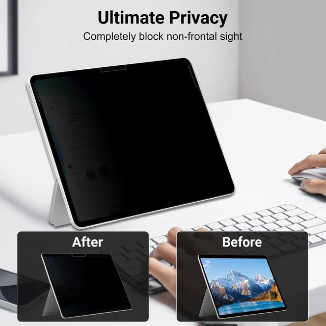 Alt view image 4 of 7 - 13 inch Magnetic Privacy Screen for Microsoft Surface 13 inch (Pro 8/9/10/11/X), Anti Glare Blue Light Scratch Removable Privacy Filter for Surface Pro Screen Protector