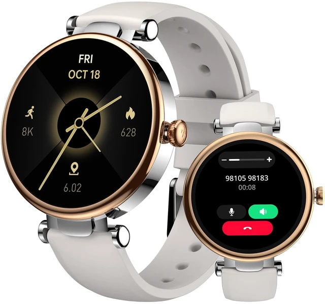 Main image of S8 AMOLED Smart Watch for Women Men, 3ATM Waterproof Fitness Tracker Heart Rate Monitor, Sleep & Stress Tracking, 100+ Sport Modes, Bluetooth Call Smartwatch Long Battery for Android iOS