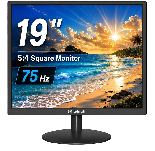 Main image of 19" Monitor Square Monitor 1280 X 1024 with 45% sRGB Color Correction and 5:4 Aspect Ratio, 75 Hz, VESA Mountable, VGA, HDMI, TN Panel