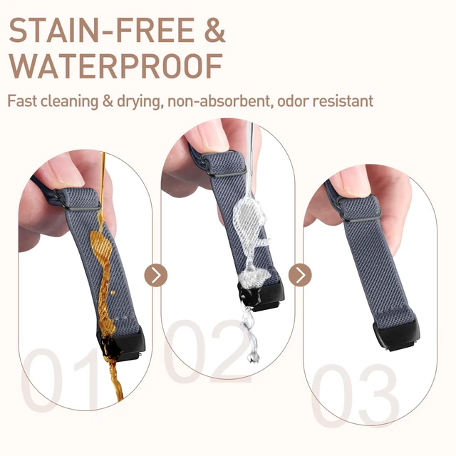 Alt view image 3 of 7 - 5Pack Stretchy Bands Compatible with Fitbit Inspire 3 for Women Men Water-Resistant Elastic Bands Compatible with Fitbit Inspire 3 Bands,Soft Nylon Sport Replacement Strap for Inspire 2/Inspire