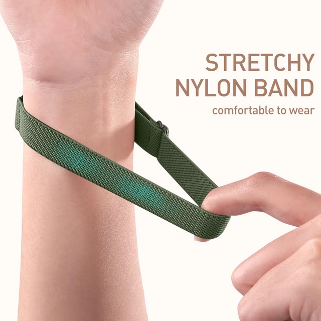 Alt view image 4 of 7 - 5Pack Stretchy Bands Compatible with Fitbit Inspire 3 for Women Men Water-Resistant Elastic Bands Compatible with Fitbit Inspire 3 Bands,Soft Nylon Sport Replacement Strap for Inspire 2/Inspire