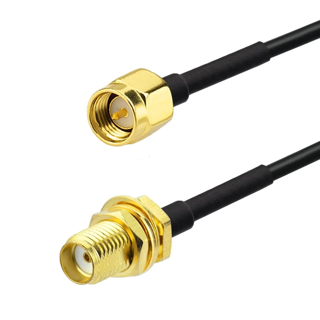 Alt view image 2 of 5 - RF coaxial SMA Male to SMA Female Bulkhead RG174 33ft Cable + 3pcs RF Coax SMA Adapter Kit for SDR Equipment Antenna Ham Radio,3G 4G LTE Antenna,ADS-B,GPS and etc