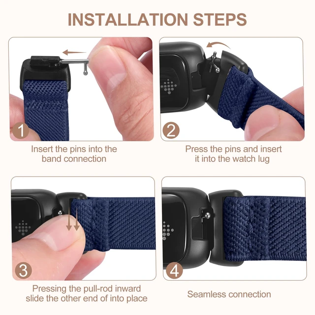 Alt view image 5 of 7 - 5Pack Stretchy Bands Compatible with Fitbit Inspire 3 for Women Men Water-Resistant Elastic Bands Compatible with Fitbit Inspire 3 Bands,Soft Nylon Sport Replacement Strap for Inspire 2/Inspire