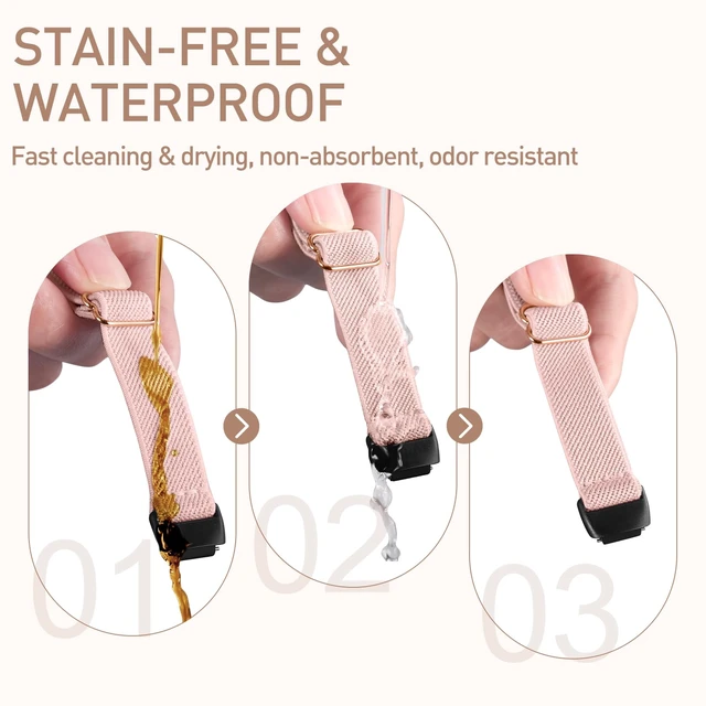 Alt view image 3 of 7 - 5Pack Stretchy Bands Compatible with Fitbit Inspire 3 for Women Men Water-Resistant Elastic Bands Compatible with Fitbit Inspire 3 Bands,Soft Nylon Sport Replacement Strap for Inspire 2/Inspire