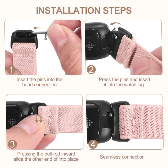 Alt view image 5 of 7 - 5Pack Stretchy Bands Compatible with Fitbit Inspire 3 for Women Men Water-Resistant Elastic Bands Compatible with Fitbit Inspire 3 Bands,Soft Nylon Sport Replacement Strap for Inspire 2/Inspire