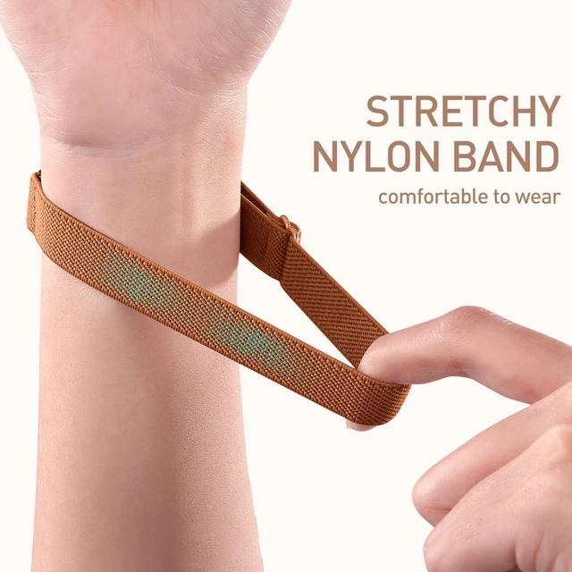 Alt view image 4 of 7 - 5Pack Stretchy Bands Compatible with Fitbit Inspire 3 for Women Men Water-Resistant Elastic Bands Compatible with Fitbit Inspire 3 Bands,Soft Nylon Sport Replacement Strap for Inspire 2/Inspire