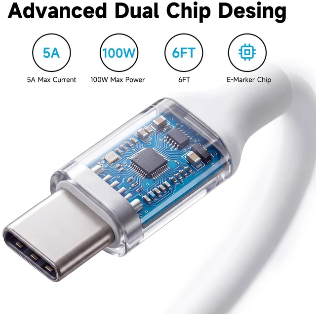 Alt view image 4 of 7 - 140W Charger for MacBook Pro MacBook Air 13 14 15 16 inch (2026-2019) M5 M4 M3 M2 M1, 140W USB C Charger Fast Charging Block Power Adapter with 6FT USB C Cable (White)