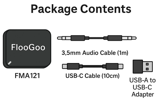 Alt view image 4 of 5 - FMA121 LE Audio Bluetooth Adapter for TV, Phone, PC & Console Low Latency Gaming, Teams/Zoom Mic Support, Auracast TX/RX, Hearing Aid Compatible, aptX Lossless, USBC & 3.5mm