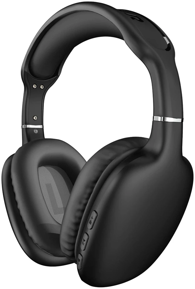 Main image of Over-Ear Headphones - Wireless Bluetooth Headphones with Noise Isolation, Built-in Mic, Soft Memory Foam Cups for All-Day Comfort, Black