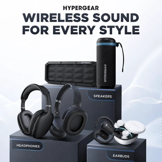 Alt view image 6 of 7 - Over-Ear Headphones - Wireless Bluetooth Headphones with Noise Isolation, Built-in Mic, Soft Memory Foam Cups for All-Day Comfort, Black