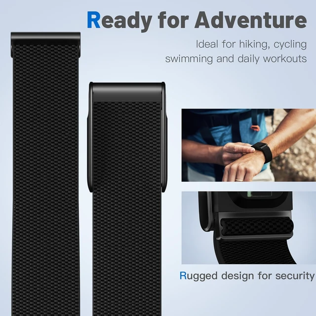 Alt view image 3 of 7 - Nylon Sport Band Compatible with Whoop 5.0 Bands One, Peak & Life MG Breathable Adjustable Waterproof Replacement Wristbands Straps for Whoop Band 5.0 Men Women