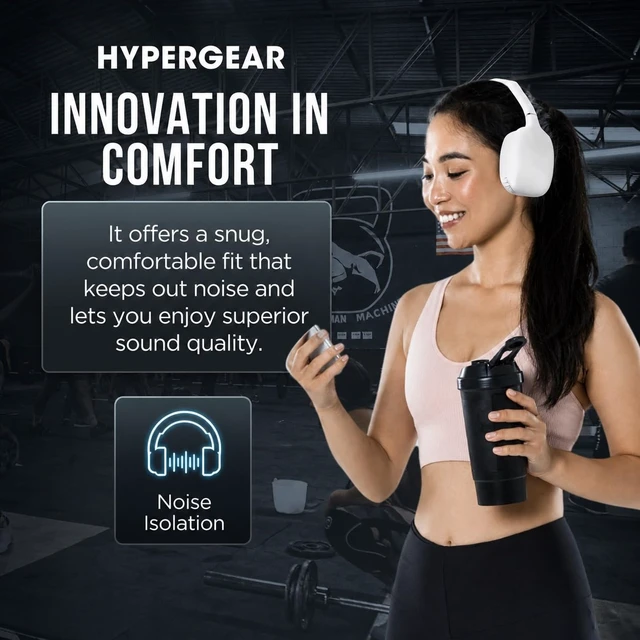 Alt view image 5 of 7 - Over-Ear Headphones - Wireless Bluetooth Headphones with Noise Isolation, Built-in Mic, Soft Memory Foam Cups for All-Day Comfort, White