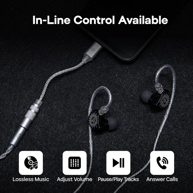 Alt view image 5 of 7 - Kiwi Ears AD1 Type-C to 3.5mm Female Headphone DAC Adapter Cable USB C to Aux IEM Dongle with KT02H20 Chip, High Res 32bit/384kHz, CTIA-Standard for iOS/Android/Windows Smartphones, Silver