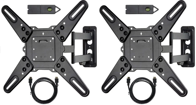 Main image of ML531BE2 TV Wall Mount kit with Free Magnetic Stud Finder and HDMI Cable for Most 26-55 TV and New LED UHD TV up to 60 inch 400x400 Full Motion with 20 inch Articulating Arm WT8 (Pack of 2)