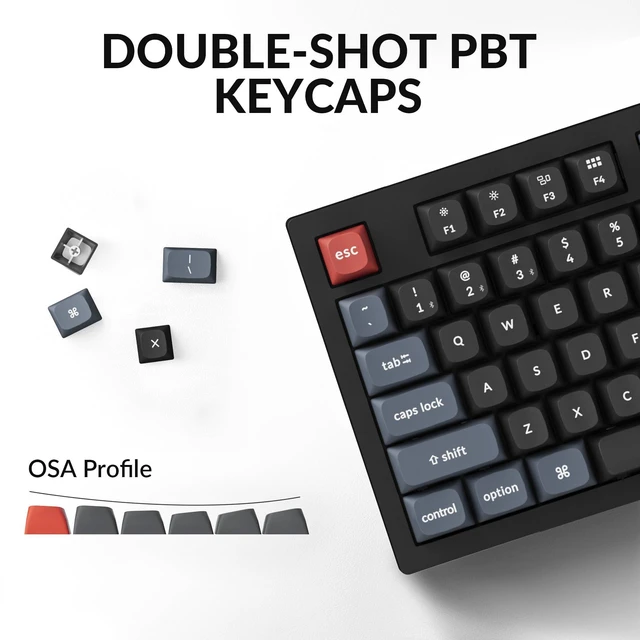 Alt view image 7 of 7 - K10 Pro Wireless Custom Mechanical Keyboard, QMK Programmable Bluetooth 100% Layout with Silent Red Switch White Backlight Compatible with Mac Windows Linux