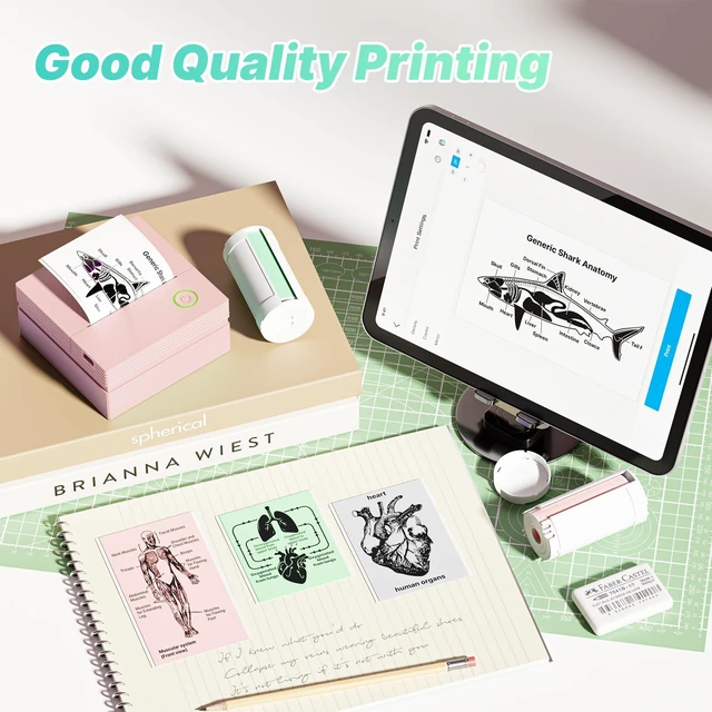 Alt view image 5 of 7 - Mini Sticker Printer, PM290 Sticker Maker Machine with 3 Roll Paper Good Quality, Portable, Smart AI APP, Mini Printer for Study, Gifts for Girls Boys, Back to School Supplies for Teachers