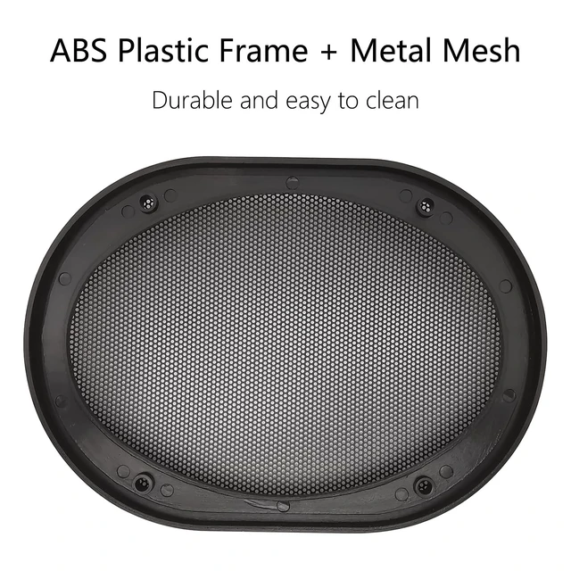 Alt view image 3 of 7 - 5"×7" Speaker Grill Covers, Black Color, 2Pcs ABS Plastic Frame with Metal Mesh, Two-piece Design, Car / Home Audio Speaker Subwoofer Guard Protector