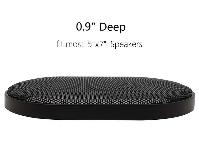 Alt view image 4 of 7 - 5"×7" Speaker Grill Covers, Black Color, 2Pcs ABS Plastic Frame with Metal Mesh, Two-piece Design, Car / Home Audio Speaker Subwoofer Guard Protector
