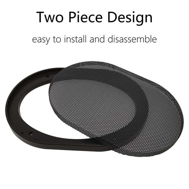 Alt view image 6 of 7 - 5"×7" Speaker Grill Covers, Black Color, 2Pcs ABS Plastic Frame with Metal Mesh, Two-piece Design, Car / Home Audio Speaker Subwoofer Guard Protector