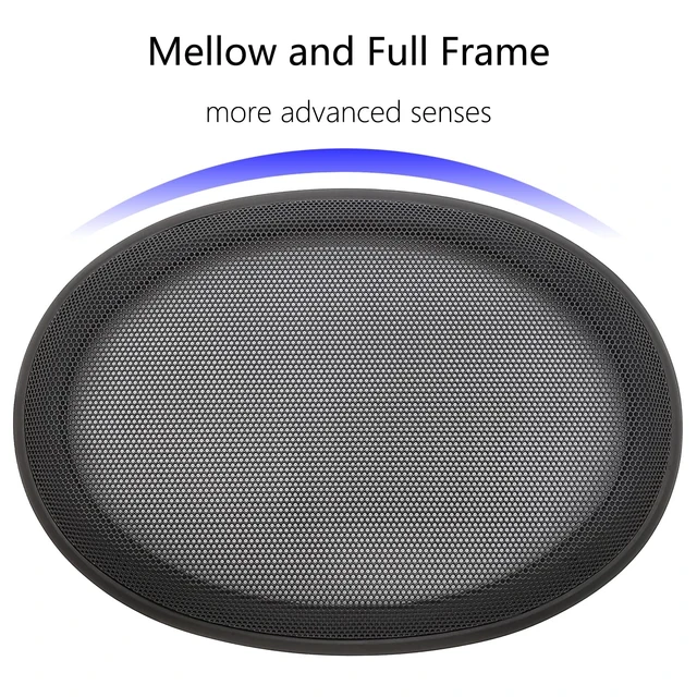 Alt view image 2 of 7 - 6"×9" Speaker Grill Covers, Black Color, 2Pcs ABS Plastic Frame with Metal Mesh, Two-piece Design, Car / Home Audio Speaker Subwoofer Guard Protector