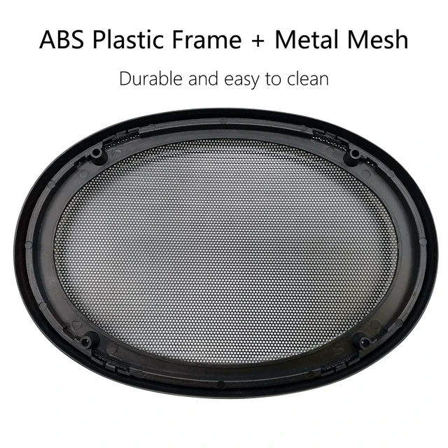 Alt view image 3 of 7 - 6"×9" Speaker Grill Covers, Black Color, 2Pcs ABS Plastic Frame with Metal Mesh, Two-piece Design, Car / Home Audio Speaker Subwoofer Guard Protector