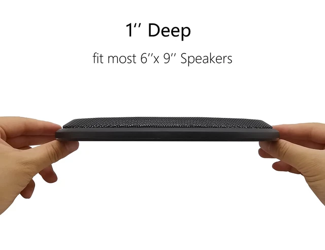 Alt view image 4 of 7 - 6"×9" Speaker Grill Covers, Black Color, 2Pcs ABS Plastic Frame with Metal Mesh, Two-piece Design, Car / Home Audio Speaker Subwoofer Guard Protector