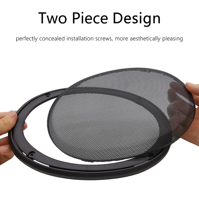 Alt view image 6 of 7 - 6"×9" Speaker Grill Covers, Black Color, 2Pcs ABS Plastic Frame with Metal Mesh, Two-piece Design, Car / Home Audio Speaker Subwoofer Guard Protector