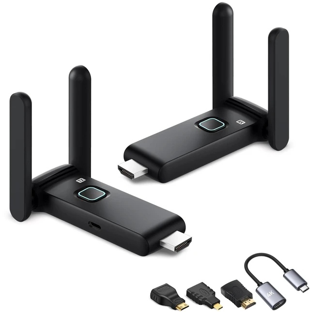 Main image of Wireless HDMI Transmitter and Receiver 4K Decoded 1080p Output Plug and Play Portable HDMI Wireless Streaming Video, Audio, Files from laptops/TV Boxes/projectors to Monitors