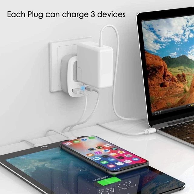 Alt view image 7 of 7 - European Travel Plug Adapter, Type C Plug 2 USB Ports, International Outlet Charger, US to EU Iceland Spain Italy France Germany