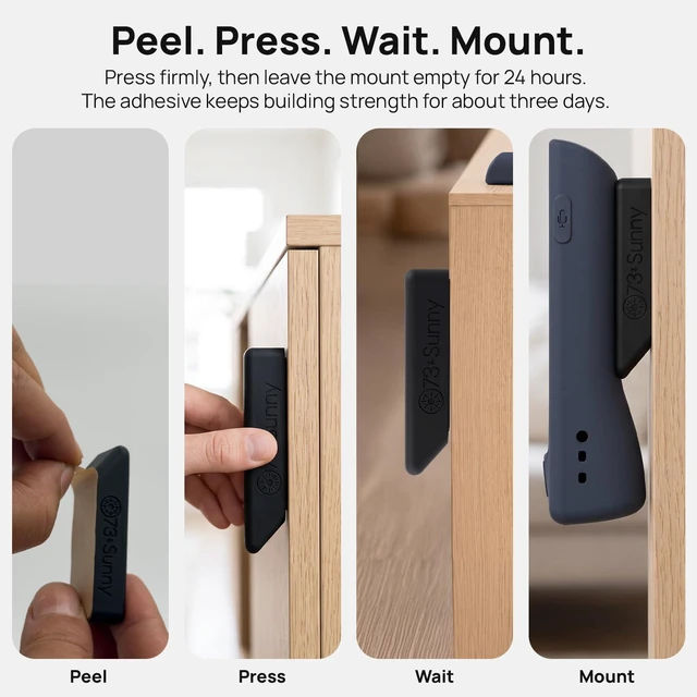 Alt view image 5 of 7 - GripStand Remote Case + Mount for Apple TV, Slate Ocean by No more digging through the couch cushions it stands up, parks on a magnet, and holds an AirTag or Tile Mate (not included)